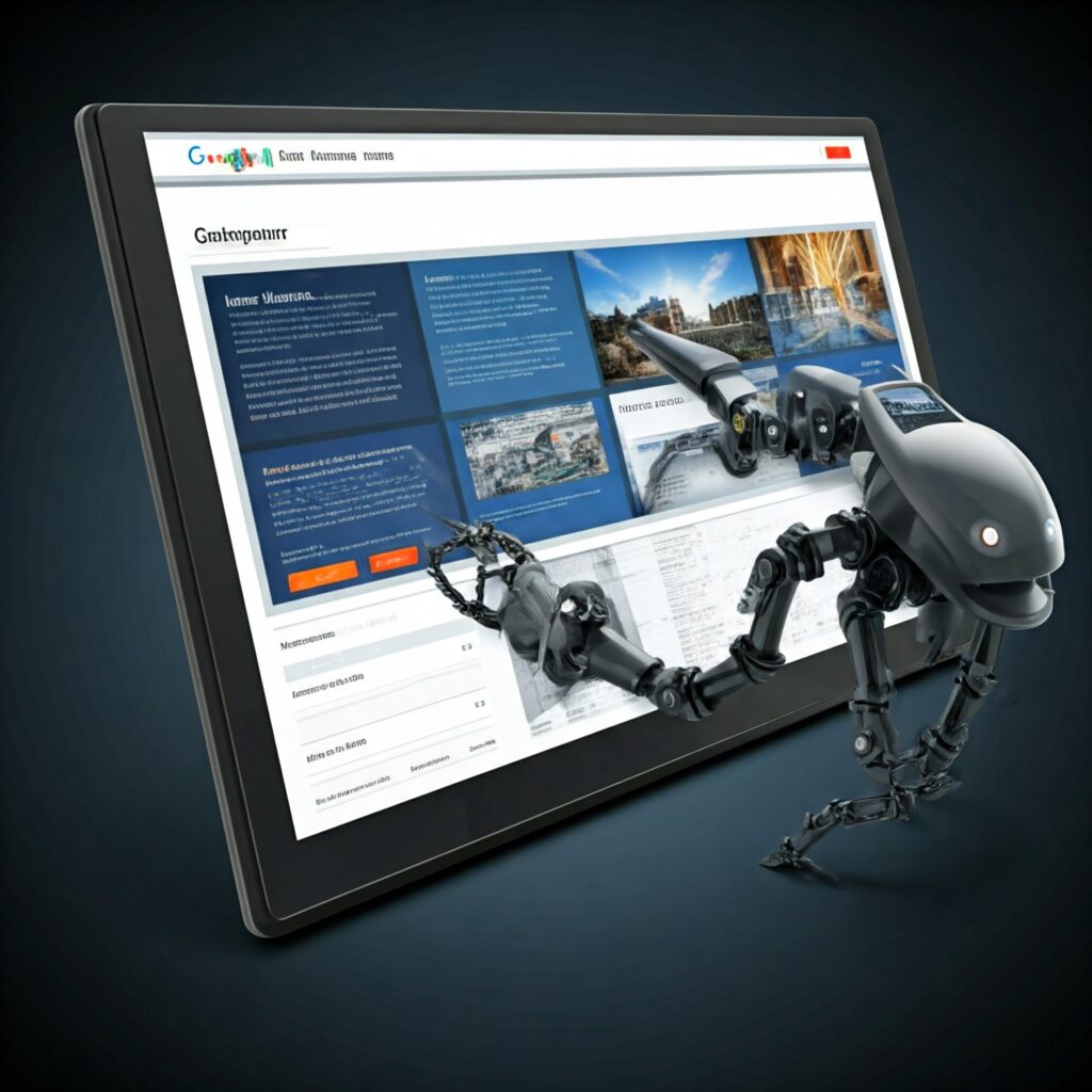 Araña de google analizando la web